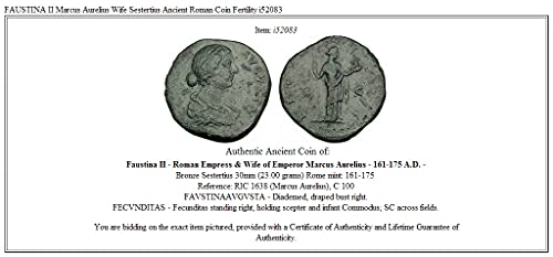 1 BU FAUSTİNA II Marcus Aurelius Karısı Sestertius Ancie Mezhep_in_description İyi