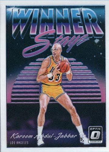 2018-19 Donruss Optik Kazanan Kalır 10 Kareem Abdul-Jabbar Los Angeles Lakers NBA Basketbol Ticaret Kartı