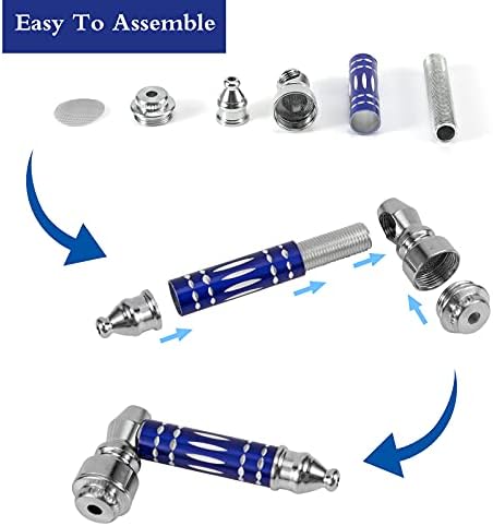Mini Metal Borular, Ayrılabilir Faydalı Küçük Gadget, Mini Benzersiz Alaşım Kişisel Yaratıcı Aracı (Mavi)