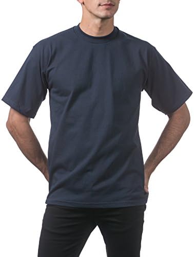 Pro Club erkek 3-Pack Ağır Pamuk Kısa Kollu Ekip Boyun T-Shirt