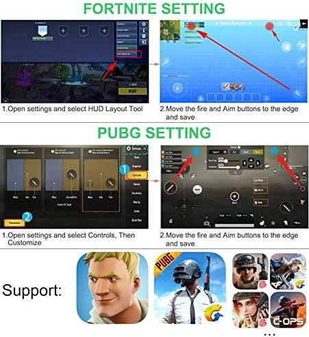 Mobil Oyun Denetleyicisi için Soğutma Fanı ile Fortnite PUBG, Smartphone Oyun L1R1 Tetikler Denetleyici Joystick Gamepad w/Amaç