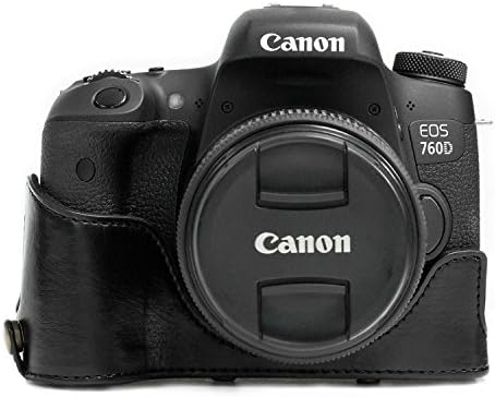 MegaGear Ever Ready Deri Kamera Kılıfı Canon EOS Rebel T6i, Rebel T6s, 8000D ile uyumlu