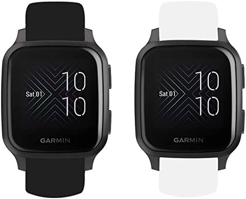 Garmin Venu Sq Band için uyumlu, Garmin Venu Sq Smartwatch için Youkeı Spor Silikon Yedek Kayış (2 Paket-Beyaz + Siyah)