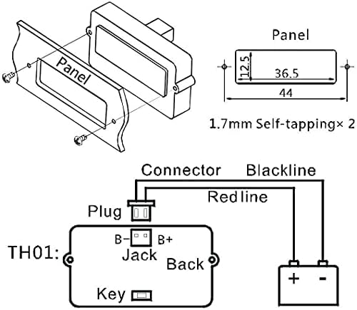 DollaTek 2 Adet 8-63 V LCD Arka Kurşun Asit Li-Ion Pil Kapasitesi Göstergesi Ekran-Mavi Aydınlatmalı