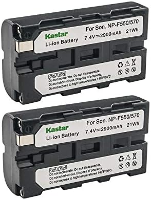 Kastar NP-F570 Pil (2-Pack) Sony L Serisi InfoLıthıum Pil için NP-F570, NP-F550, NP-F530, NP-F330 ve Sony DCRVX2100, HDRFX1,