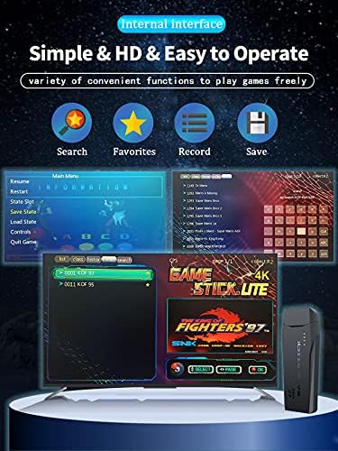 Fadıst Retro Oyun Konsolu, 4 K HDMI Çıkışı Video Oyun Konsolu, Dahili 10000 + Klasik Oyunlar, 2 Kablosuz Kontrolörleri ile, tak