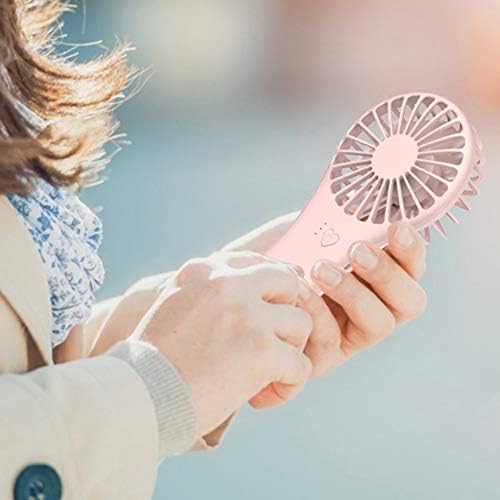El Yüz Fan, Sevimli Denizkızı Mini Taşınabilir USB Şarj Açık El Yaz Soğutma Fanı-Mavi