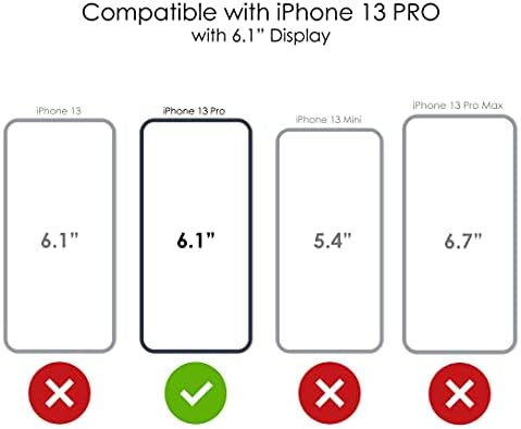 Distinctİnk Temizle Darbeye Hibrid Vaka iPhone 13 PRO (6.1 Ekran) - TPU Tampon, Akrilik Geri, Temperli Cam Ekran Koruyucu-ABD