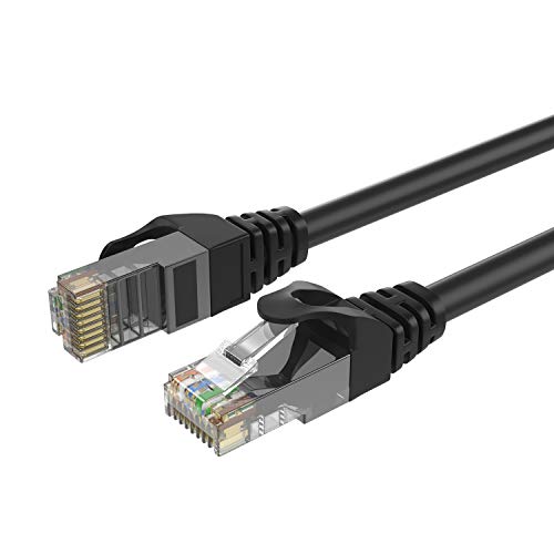 Cat6 Ethernet Kablosu (75 Feet) SHD Ağ Yama Kablosu UTP LAN Kablosu Bilgisayar Yama Kablosu-Siyah