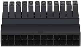 Konnektörler Premium Yukarı ve Aşağı 90 Derece Anakart Anakart ATX 24pin-ATX Kablosu için 24Pin Güç Adaptörü Konektörü - (Kablo