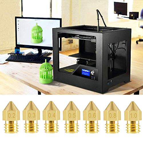 22 pcs 3D Yazıcı Memeleri, MK8 Pirinç Ekstruder Meme Baskı Kafası ve 7 pcs Temizleme İğneler için 1.75 mm Makerbot Creality CR
