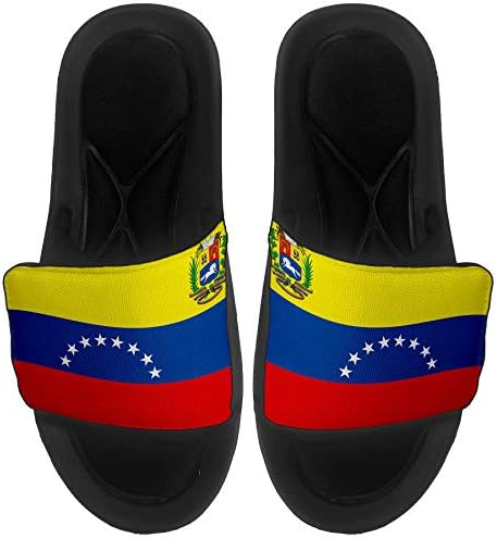 ExpressİtBest Yastıklı Slide-On Sandalet / Erkekler, Kadınlar ve Gençler için Slaytlar-Venezuela Bayrağı (Venezuela) - Venezuela