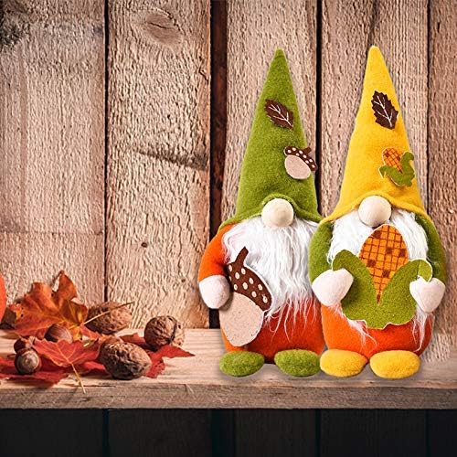Alpurple Güz Şükran Gnome Peluş Süslemeleri-Şükran Peluş Elf Bebek Gnome Süs-El Yapımı İsveç Cüceler Peluş İskandinav Sonbahar