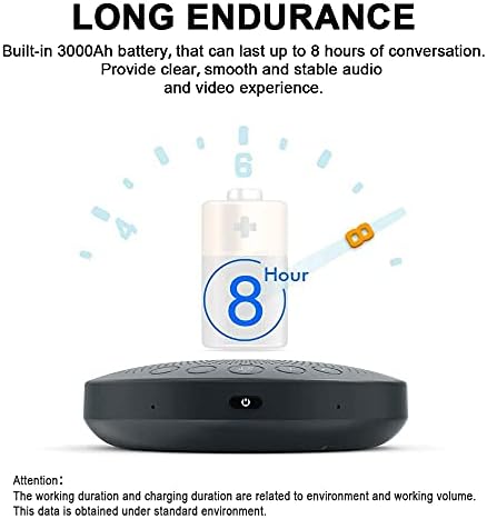JOYUSİNG Bluetooth Hoparlör, 6 Mikrofon, Gelişmiş Ses Alma, Bluetooth 5, Video Oyunları için USB Hoparlör 360 ° Alma, Uzaktan