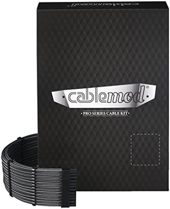 Corsair RM Sarı Etiket/AXi/HXi (Karbon)için CableMod C Serisi Pro ModMesh Kollu Kablo Kiti