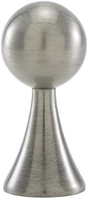 Koni Finial üzerinde fırçalanmış Nikel Topu Çağdaş Modern Aydınlatma Lambası Topper Prinç Gümüş Nikel