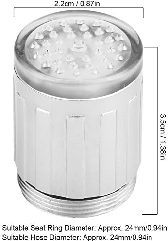 Sıcaklığa duyarlı degrade LED su musluk ışık, sıcaklık algılama renk değiştiren led ışık su musluk dokunun soğuk ve sıcak su