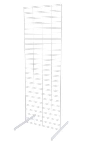 2 x 6 Ayak Beyaz Çıta Izgarası Ayakta Izgara Ekranı-Çıta Izgara Paneli ve 2 Izgara Ayağı içerir