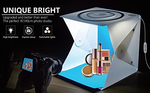 Fotoğraf ışık kutusu Fotoğraf Stüdyosu Kiti 3 Renk Aydınlatma Çadır 160 LED Taşınabilir Beyaz Booth Ekran Ürün Gıda/Takı ile