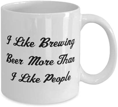 Bira Demleme Kahve Kupa 11oz Bira Demlemeyi İnsanlardan Daha Çok Seviyorum