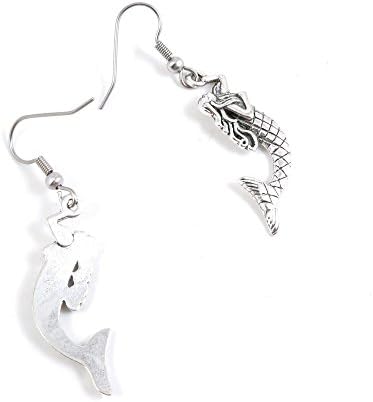 100 Pairs Küpe Antik Gümüş Ton Moda Takı Yapımı Charms Kulak Damızlık Kancalar Tedarikçiler Toptan YE513778 Mermaid