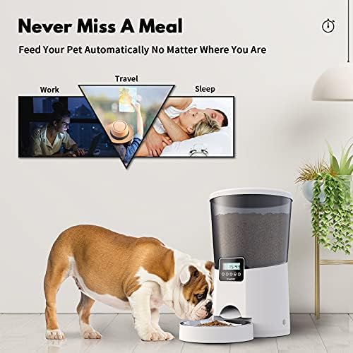 WOPET Otomatik Köpek Besleyici,Programlanabilir Zamanlayıcı ile 236oz/7L Köpek Besleyici Pet Gıda Dağıtıcı, Porsiyon Kontrolü