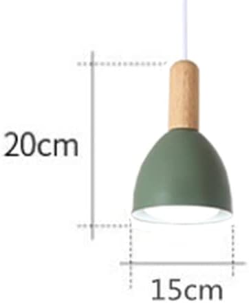 İskandinav Mini Plug in Kolye lamba, Renkli LED demir kolye ışıkları Şık asılı Aydınlatma armatürü Metal ve ahşap Asma tavan
