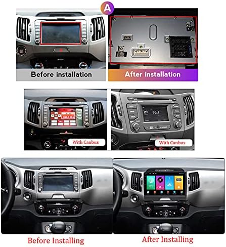 HWOEK Çift Din Araba Stereo Apple Carplay ile Uyumlu, 9 Full-HD Kapasitif Dokunmatik Ekran-BT, Ayna Bağlantı, Yedekleme Kamera,Direksiyon,USB/SD