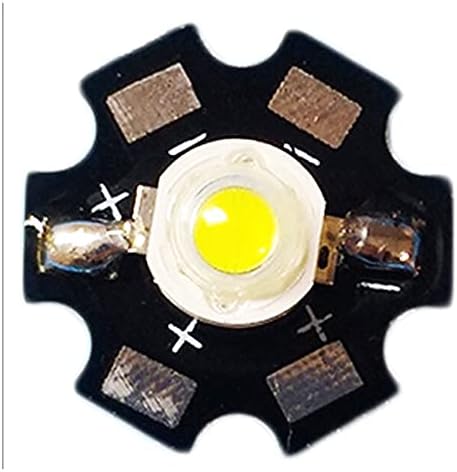 Dltmysh Potansiyometre 2 adet 1 W 3 W 5 W Yüksek Güç LED Boncuk tam spektrum Saf Beyaz ile 20mm siyah yıldız PCB ısı emici alüminyum