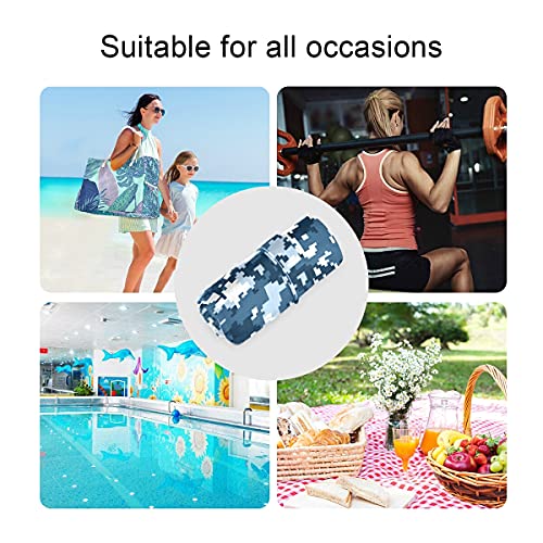 xıgua 2 ADET Dijital Kamuflaj Mavi ıslak kuru çanta Bez Bebek Bezi Su Geçirmez Mayolar saplı çanta Bileklik Seyahat Plaj Çantası