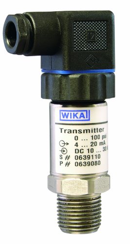 WIKA 8341740 Genel Amaçlı Basınç Verici, 4 - 20mA 2-Wire Sinyal Çıkışı, Paslanmaz Çelik Islanan Parçalar, 0-500 psi Aralığı,