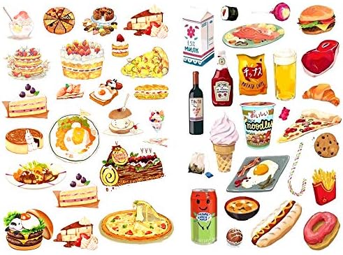 Seasonstorm Sevimli Japon Gıda Kek Aperatifler Estetik Günlüğü Seyahat Dergisi Kağıt Çıkartmalar Scrapbooking Kırtasiye Sticker