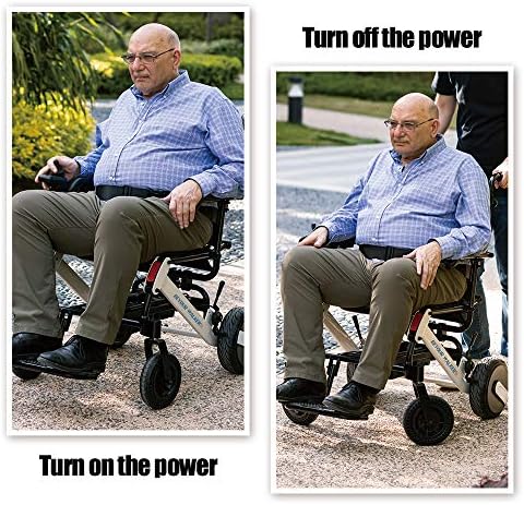 BEYOUR YÜRÜTEÇ 2021 Elektrikli Tekerlekli Sandalye, hafif Kompakt Katlanabilir Güç Hareketlilik Yardım elektrikli sandalye Kolu