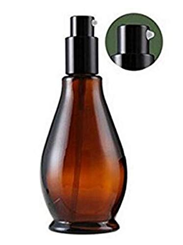 2 Adet Boş Doldurulabilir Kabakgil Şekilli Amber Cam Losyon Pompa Şişeleri Taşınabilir Kozmetik Makyaj Krem Losyon Konteyner