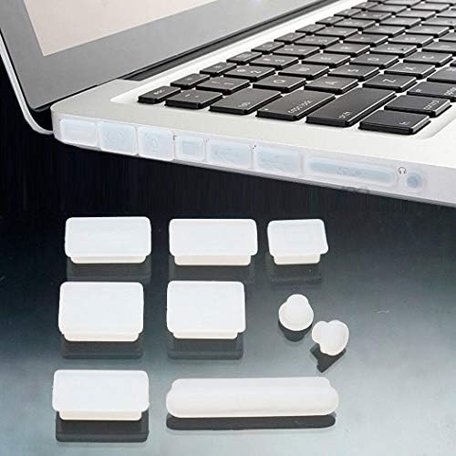 Kapak Set 9pcs koruyucu silikon Anti toz tak bağlantı noktaları değiştirme için MacBook Pro aksesuar (açık)