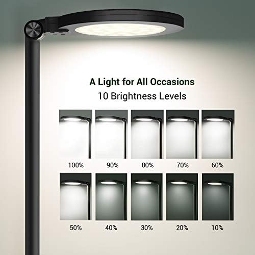 LED Masa Lambası, JUKSTG Göz Bakımı Masa lambası, Ev Ofis Lambası, 10 Parlaklık Seviyesi ve 5 Aydınlatma Modu ile Ayarlanabilir
