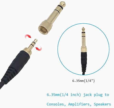 MJKOR Yedek Kablo ile Uyumlu Ses Technica ATH-M50x, ATH-M40x, ATH-M70x Kulaklıklar
