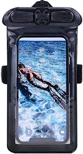 Vaxson Telefon Kılıfı Siyah, Orbic Maui 4G LTE Ön Ödemeli Su Geçirmez Kılıfı Kuru Çanta ile Uyumlu [Ekran Koruyucu Film Değil