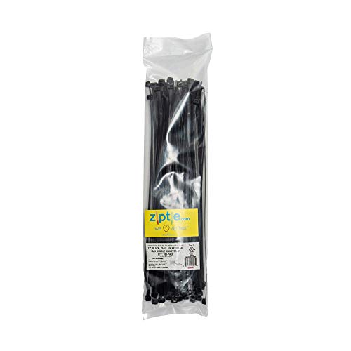 ZipTie.com 11 inç Siyah Çok Amaçlı Kablo Bağı, 75 lb Çekme Mukavemeti, UL Listeli, 100'lü Paket