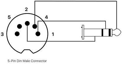 TNP Kablo Adaptörü 5 Pin DIN Fiş Erkek (180 Derece) İçin 3.5 mm (1/8in) TRS Stereo Erkek Jak Kablosu Dönüştürücü için Vintage