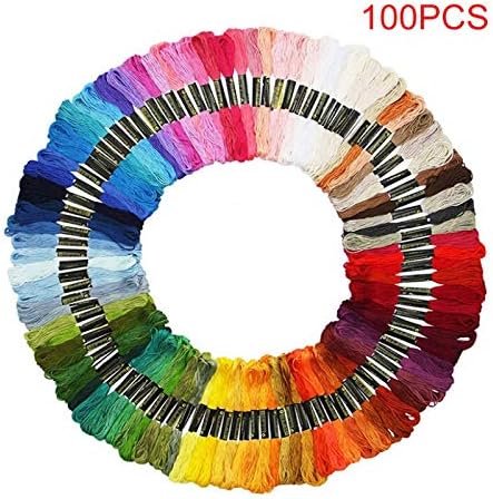 BOKA Mağaza-100/50 Renkler Renkli Benzer DMC Konu Çapraz Dikiş Pamuk Dikiş Skeins Nakış Ipliği Ipi Kiti DIY El Sanatları / Dikiş