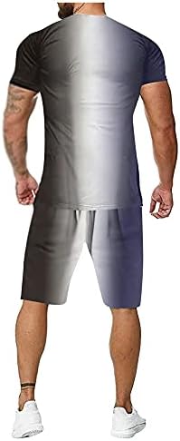 XJJZS Yaz Giyim erkek Seti, Renk Spor Giyim Moda Kısa kollu tişört Şort İki parçalı Takım Elbise Spor Giyim (Renk: Siyah, Boyut: