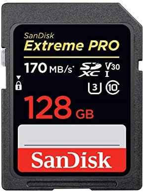 Canon Kamera için SanDisk Extreme Pro 128GB SDXC Kart EOS M50 Mark II, EOS Ra Sınıf 10 UHS-1 (SDSDXXY-128G-GN4IN) ile Uyumlu