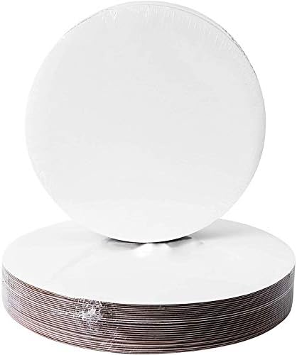 12-inç Beyaz Cakeboard Yuvarlak, Tek Kullanımlık Kek Daire Taban Panoları Kek Tabağı Tabağı, 12 30 Paketi
