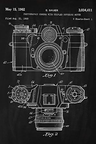 Yazı Tahtası Patenti, Pozlama Ölçerli Kamera (16x24 Galeri Kalitesinde Metal Sanat, Alüminyum Dekor)