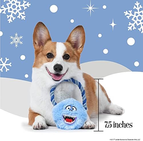Rudolph ve Bumble Kar canavar oyuncak köpek veya Evcil hayvan için 2 paket Tatil evcil hayvan oyuncakları