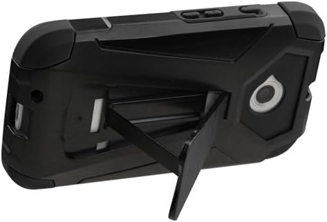 MyBat Asmyna Moto E 2. Nesil Ters Gelişmiş Zırh Standı Koruyucu Kapak-Perakende Ambalaj-Siyah
