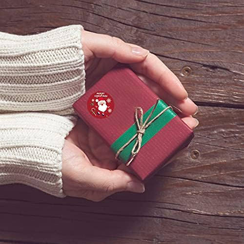 500 adet 2.5 cm Noel Çıkartmalar Rulo Hediye Zarf Sızdırmazlık Çıkartmalar Merry Christmas Tasarım Günlüğü Scrapbooking Sticker