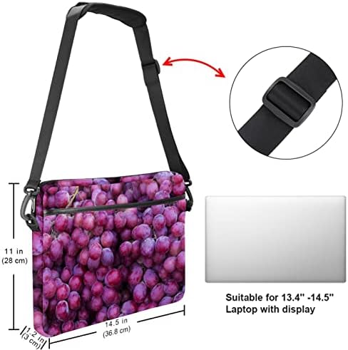Kırmızı Küre Üzüm Taze Meyve Lezzetli Laptop omuz askılı çanta Kılıf Kol için 13.4 İnç 14.5 İnç Dizüstü laptop çantası Dizüstü