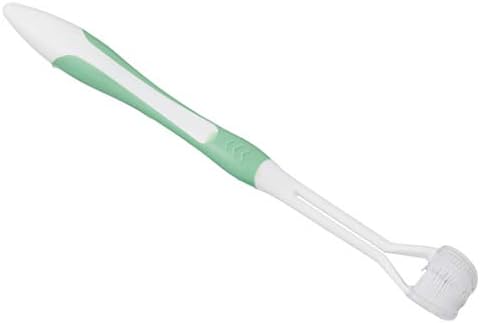 GOMYIE 3 Taraflı Diş Fırçaları Yetişkin Çocuk Manuel Diş Fırçaları Yumuşak Kıl Diş Fırçası (Yeşil)